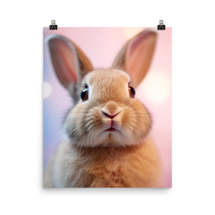 Mini Rex Bunny Photo paper poster - PosterfyAI.com