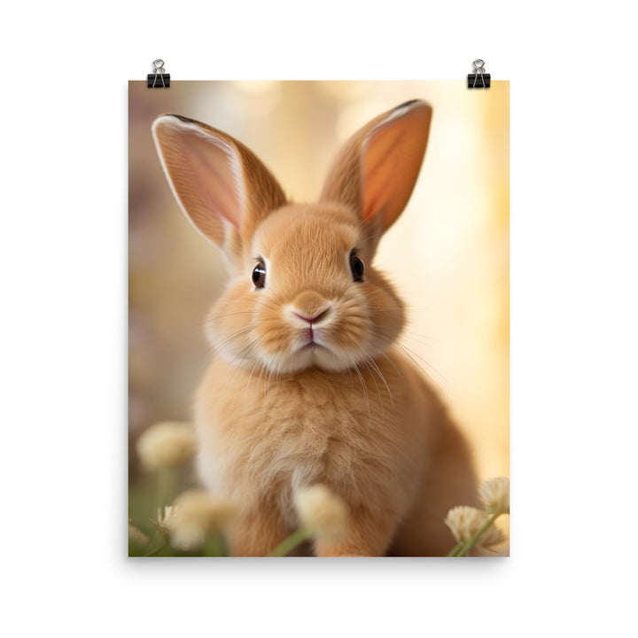 Mini Rex Bunny Photo paper poster - PosterfyAI.com