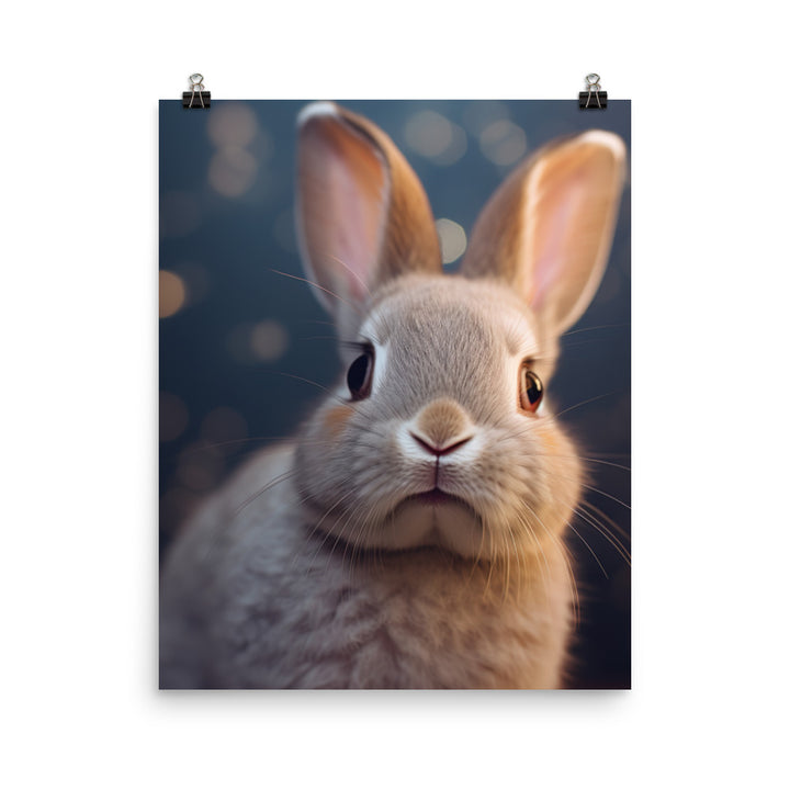 Mini Rex Bunny Photo paper poster - PosterfyAI.com