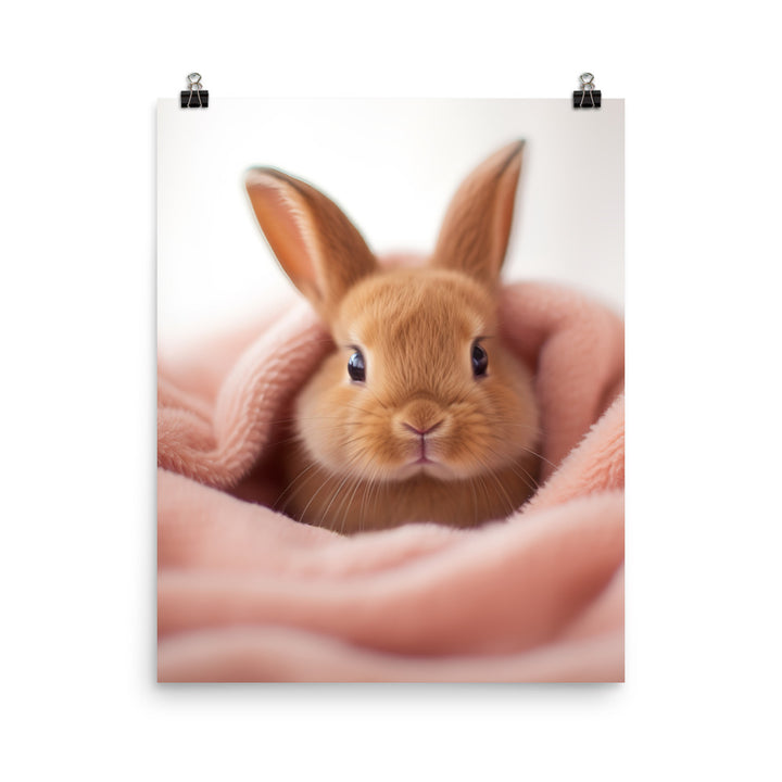 Mini Rex Bunny Photo paper poster - PosterfyAI.com