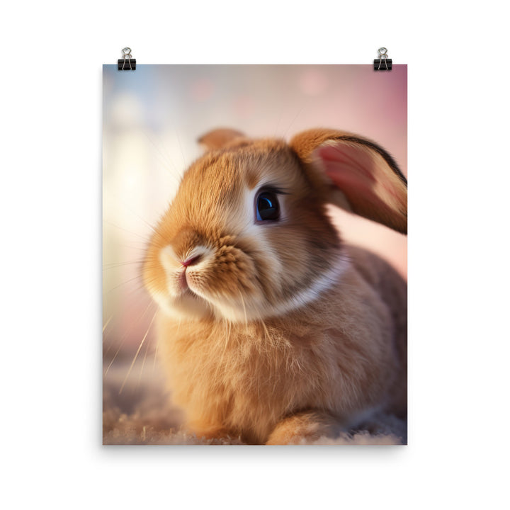 Mini Rex Bunny Photo paper poster - PosterfyAI.com