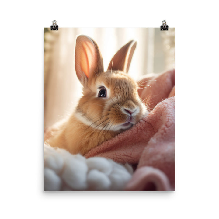 Mini Rex Bunny Photo paper poster - PosterfyAI.com