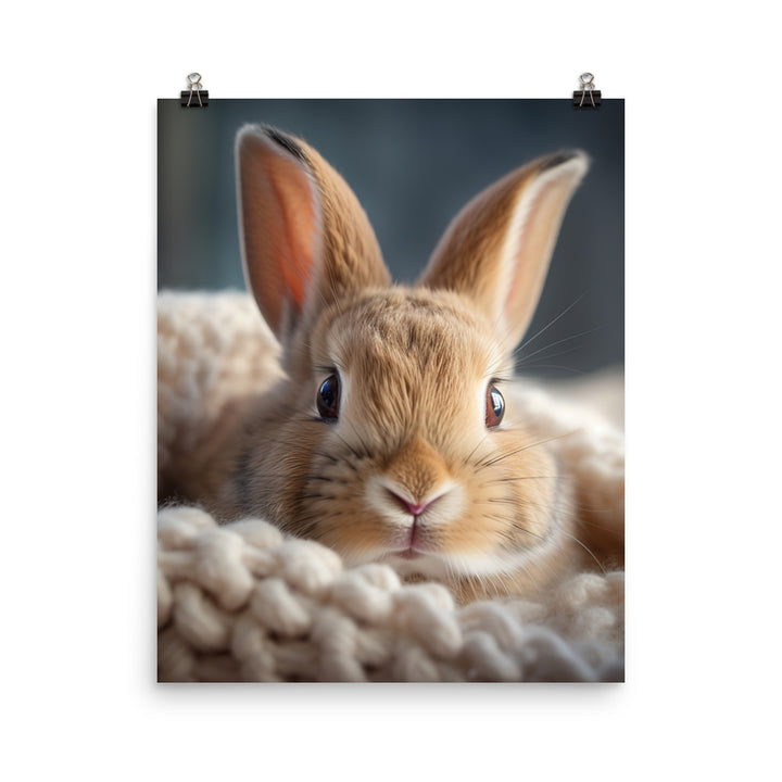 Mini Rex Bunny Photo paper poster - PosterfyAI.com