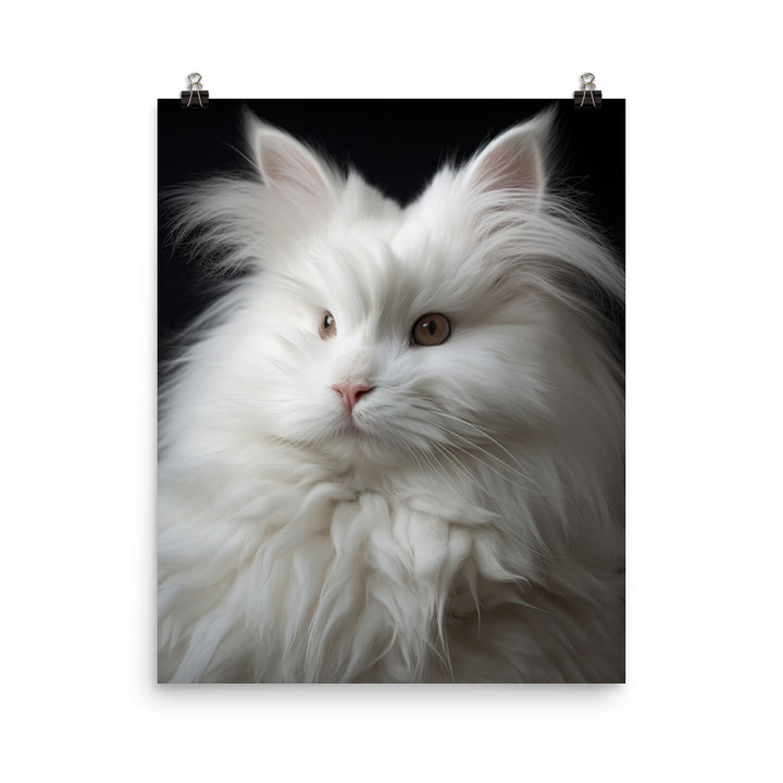 French Angora Bunnys Majestic Beauty Photo paper poster - PosterfyAI.com