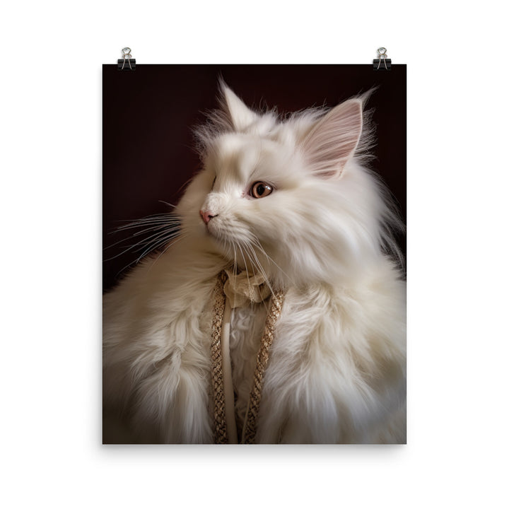 French Angora Bunnys Majestic Beauty Photo paper poster - PosterfyAI.com