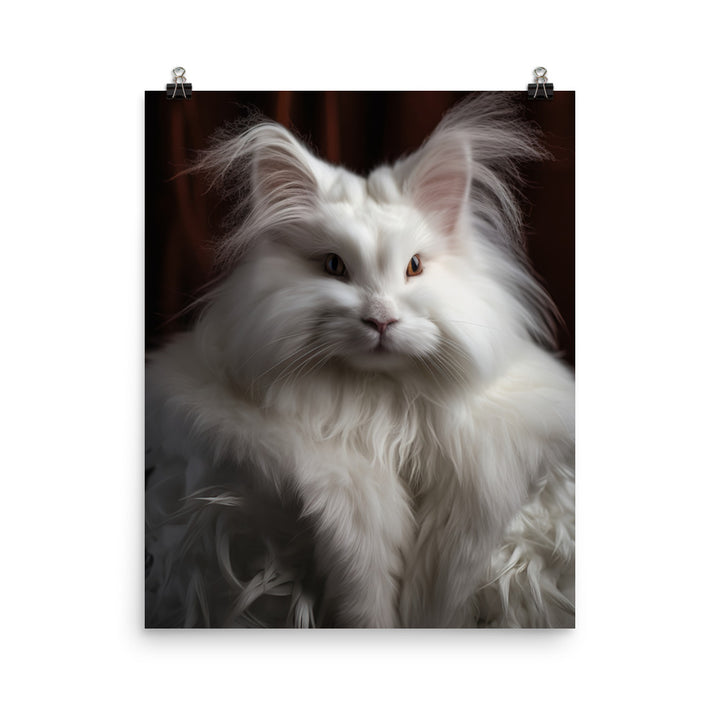 French Angora Bunnys Majestic Beauty Photo paper poster - PosterfyAI.com
