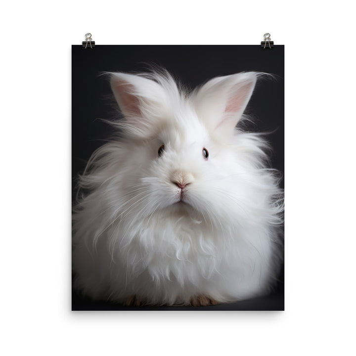 French Angora Bunny Photo paper poster - PosterfyAI.com