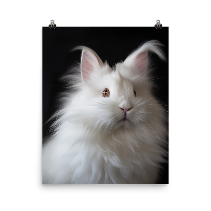French Angora Bunny Photo paper poster - PosterfyAI.com