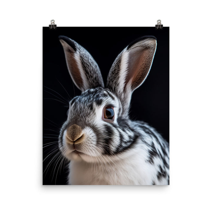 English Spot Bunny in Exquisite Detail Photo paper poster - PosterfyAI.com