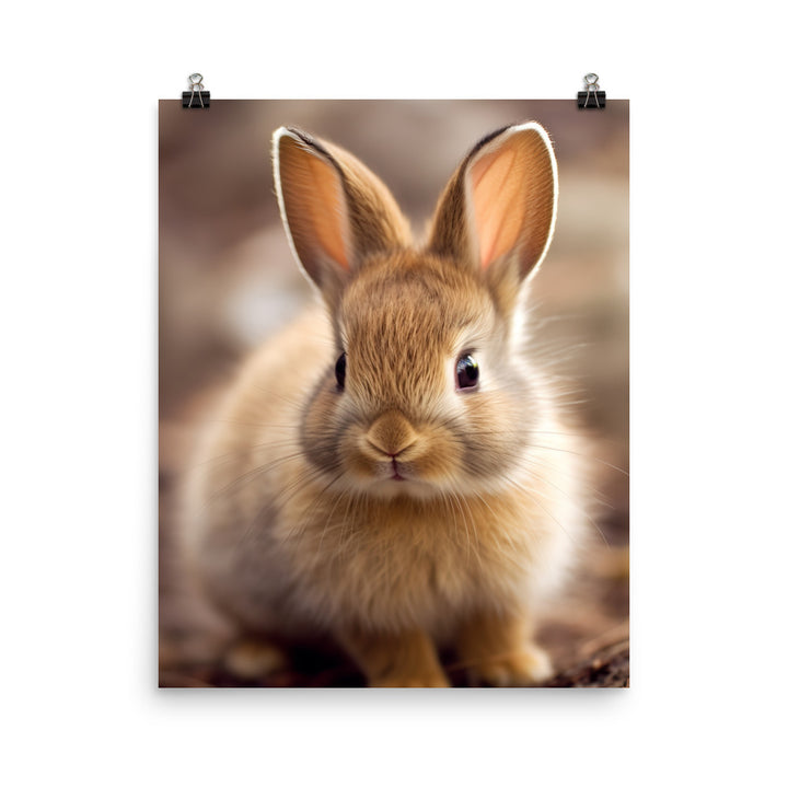 Adorable Rhinelander Bunny Photo paper poster - PosterfyAI.com