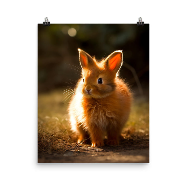 Adorable Thrianta Bunny Photo paper poster - PosterfyAI.com