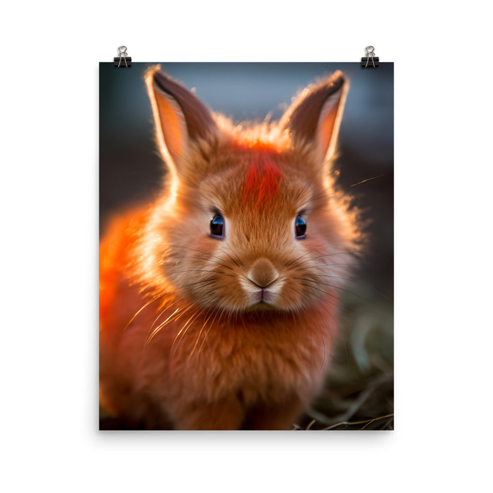 Adorable Thrianta Bunny Photo paper poster - PosterfyAI.com