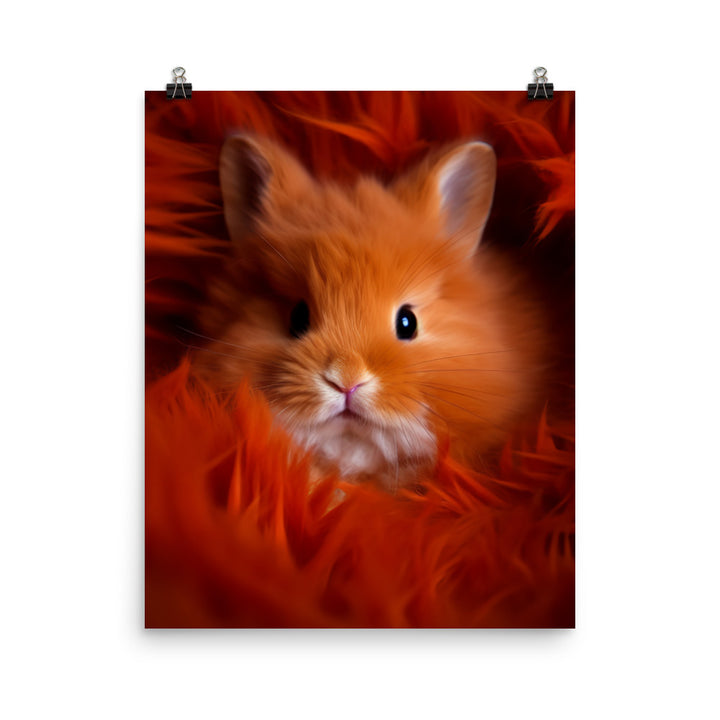 Adorable Thrianta Bunny Photo paper poster - PosterfyAI.com