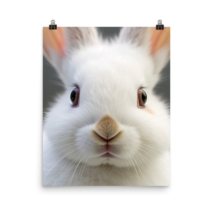 Charming Dwarf Hotot Bunny Photo paper poster - PosterfyAI.com