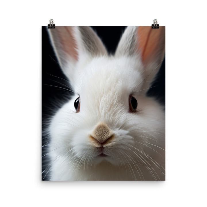 Charming Dwarf Hotot Bunny Photo paper poster - PosterfyAI.com