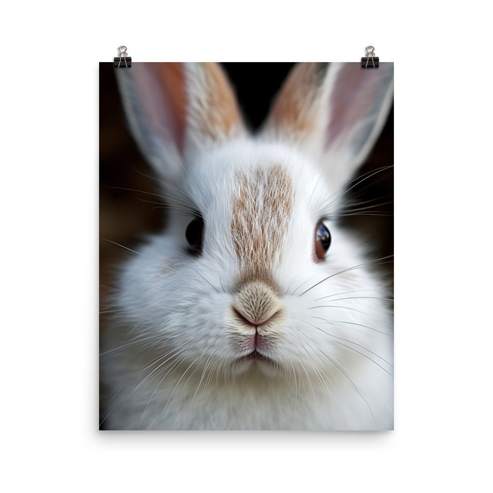 Charming Dwarf Hotot Bunny Photo paper poster - PosterfyAI.com