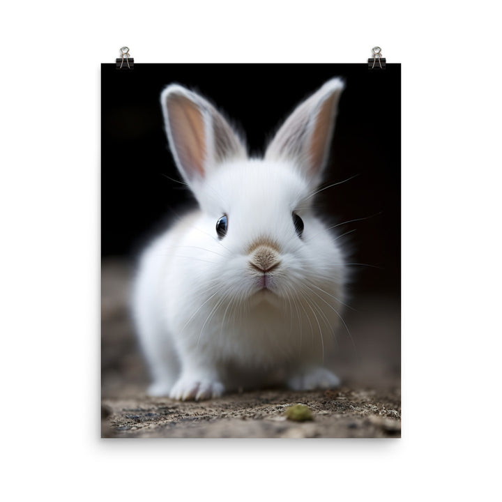 Adorable Dwarf Hotot Bunny Photo paper poster - PosterfyAI.com