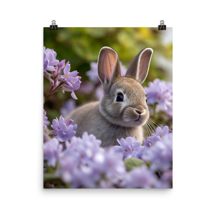 Lilac Bunny Photo paper poster - PosterfyAI.com