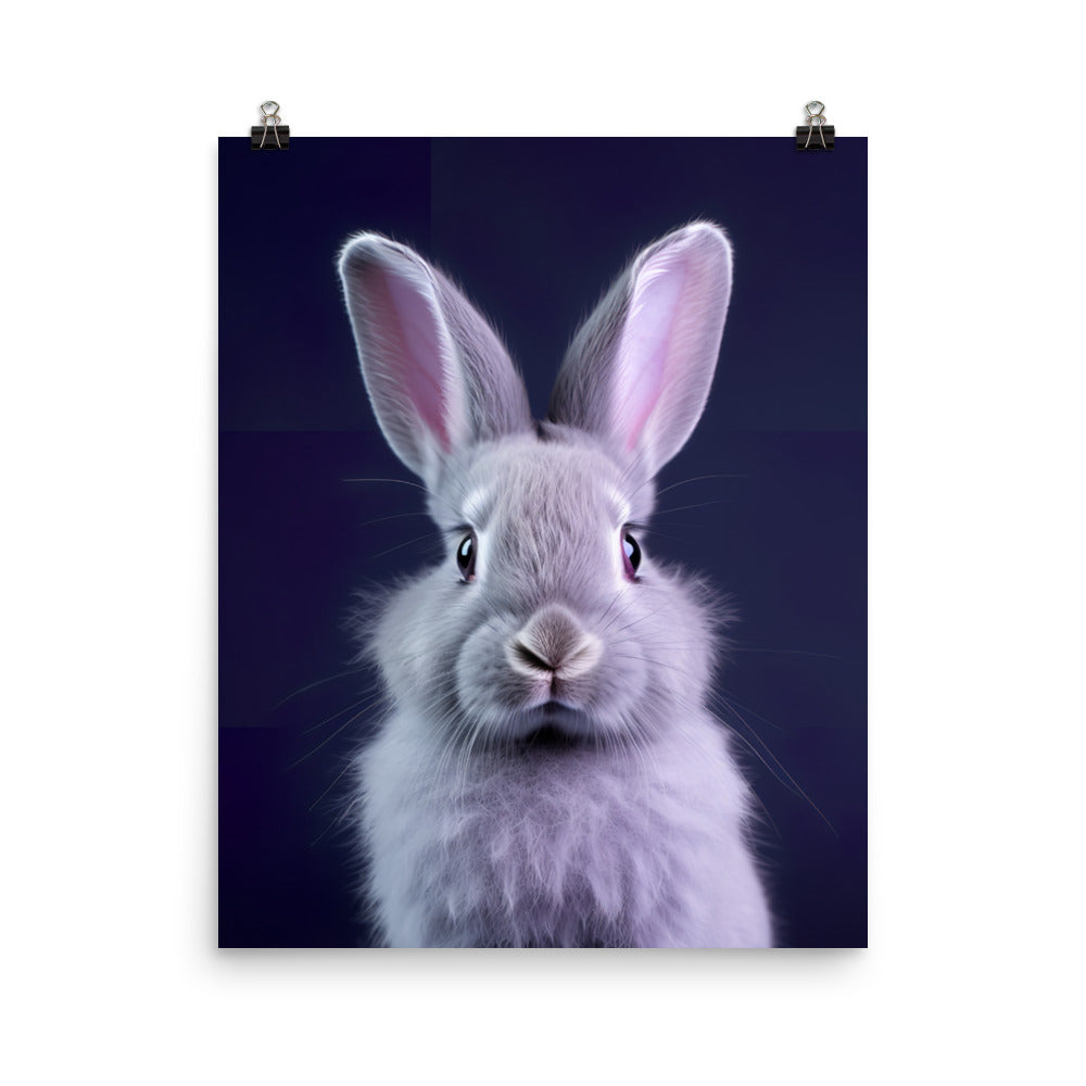 Lilac Bunny Photo paper poster - PosterfyAI.com