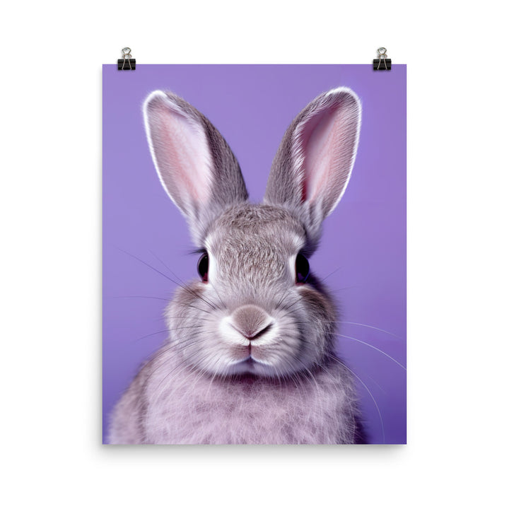 Lilac Bunny Photo paper poster - PosterfyAI.com