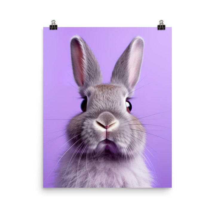 Lilac Bunny Photo paper poster - PosterfyAI.com
