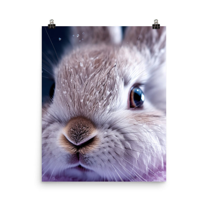 Charming Lilac Bunny Photo paper poster - PosterfyAI.com