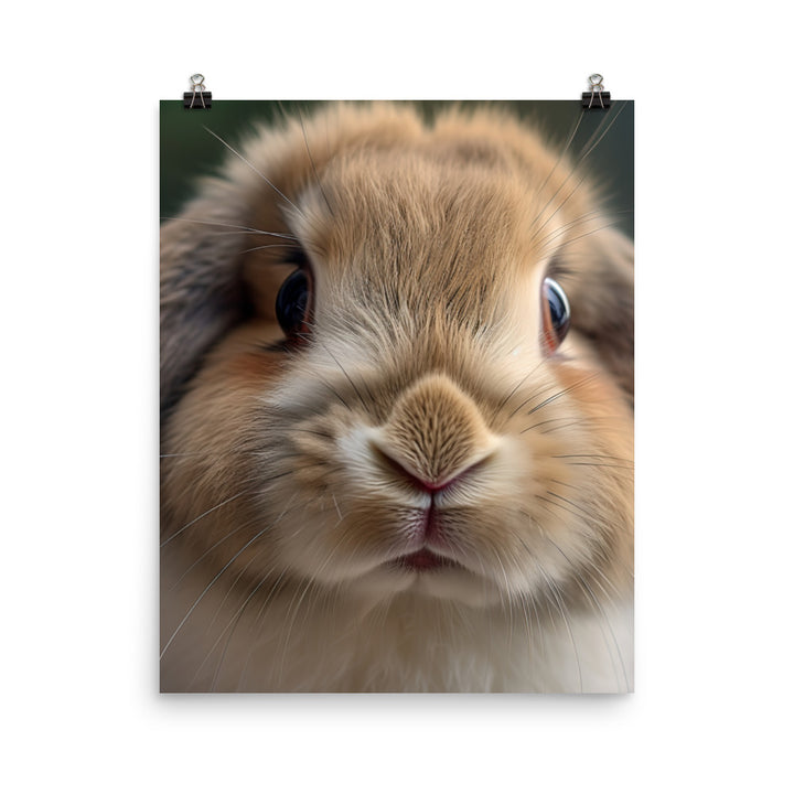 Charming Mini Lop Bunny Photo paper poster - PosterfyAI.com
