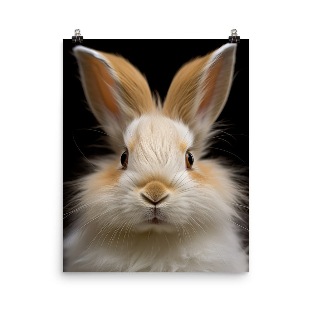 Charming Lionhead Bunny Photo paper poster - PosterfyAI.com