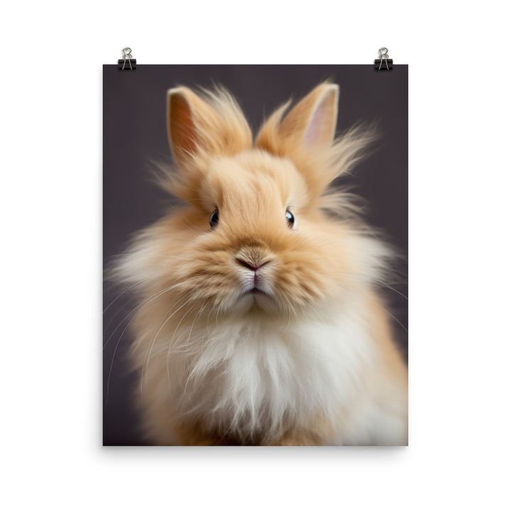 Adorable Lionhead Bunny Photo paper poster - PosterfyAI.com