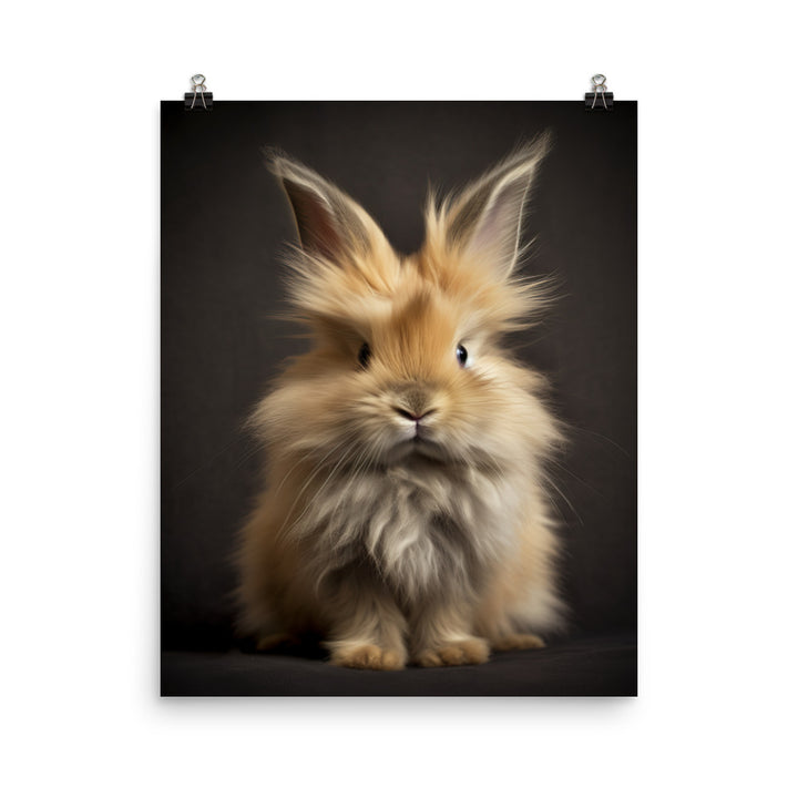 Adorable Lionhead Bunny Photo paper poster - PosterfyAI.com