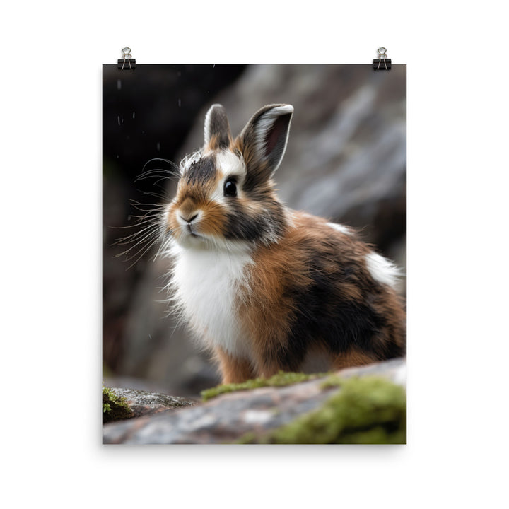 Adorable Himalayan Bunny Photo paper poster - PosterfyAI.com