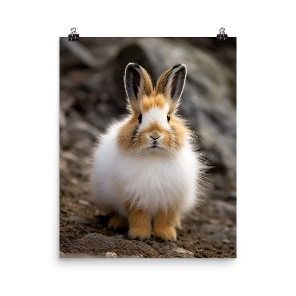 Adorable Himalayan Bunny Photo paper poster - PosterfyAI.com