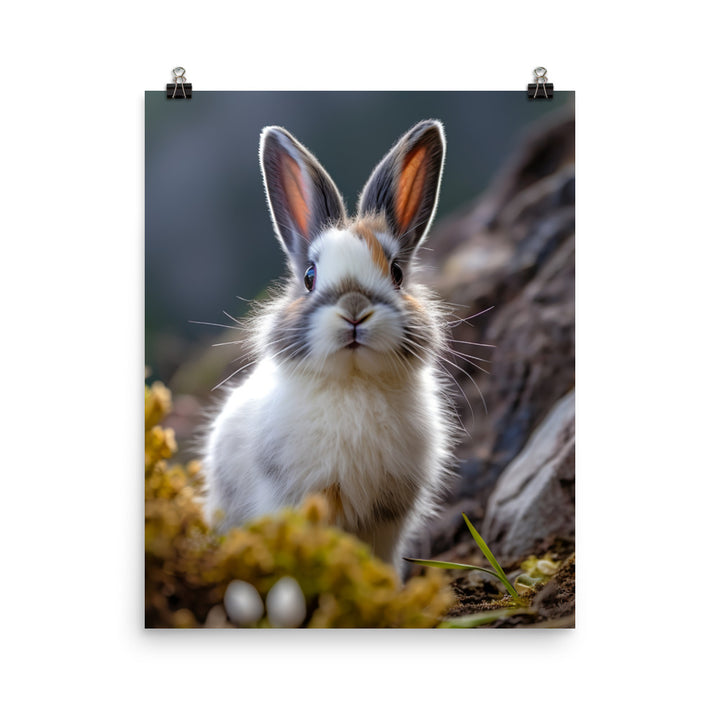 Adorable Himalayan Bunny Photo paper poster - PosterfyAI.com