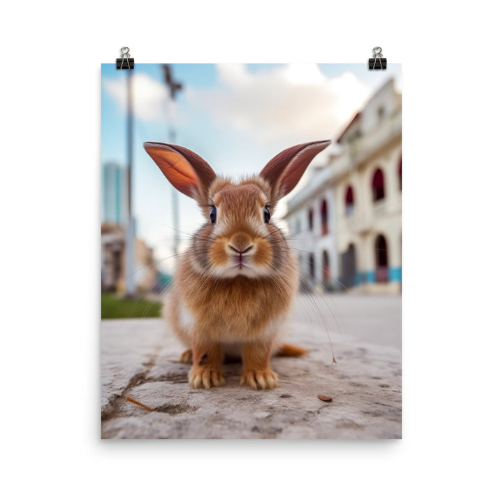 Adorable Havana Bunny Photo paper poster - PosterfyAI.com