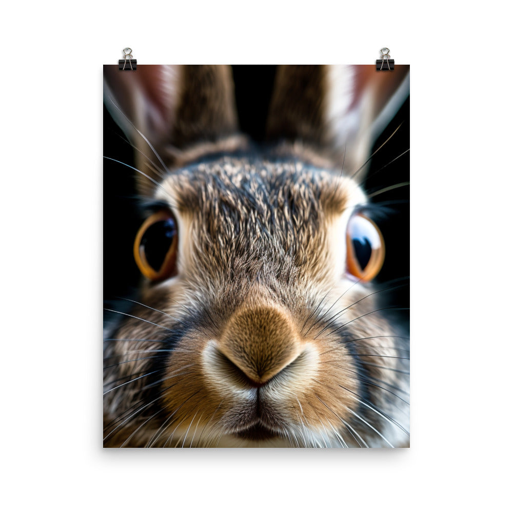 Charming Flemish Giant Bunny Photo paper poster - PosterfyAI.com