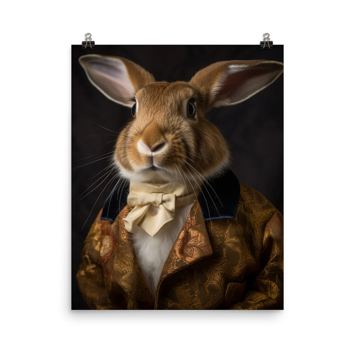 Dutch Bunny with a Stylish Pose Photo paper poster - PosterfyAI.com