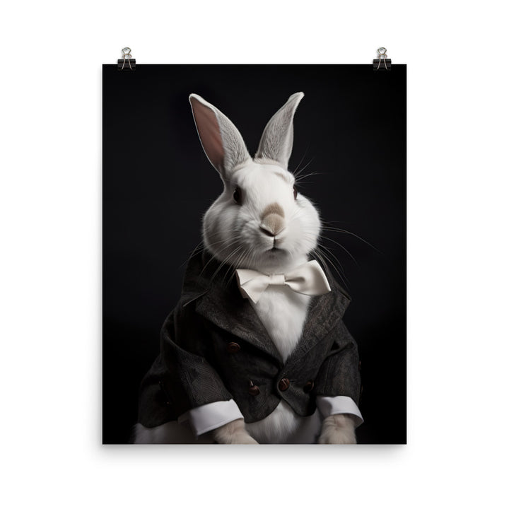 Dutch Bunny with a Stylish Pose Photo paper poster - PosterfyAI.com
