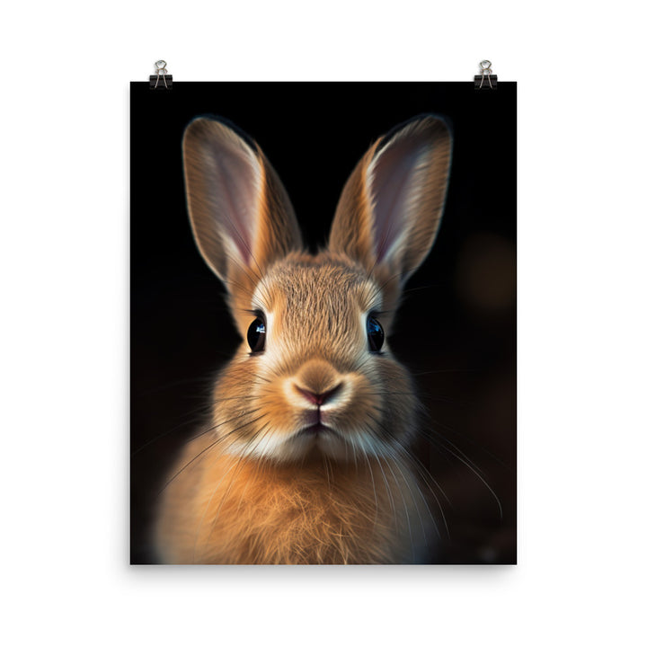 Adorable Dutch Bunny Photo paper poster - PosterfyAI.com