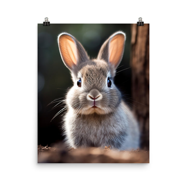 Adorable Dutch Bunny Photo paper poster - PosterfyAI.com