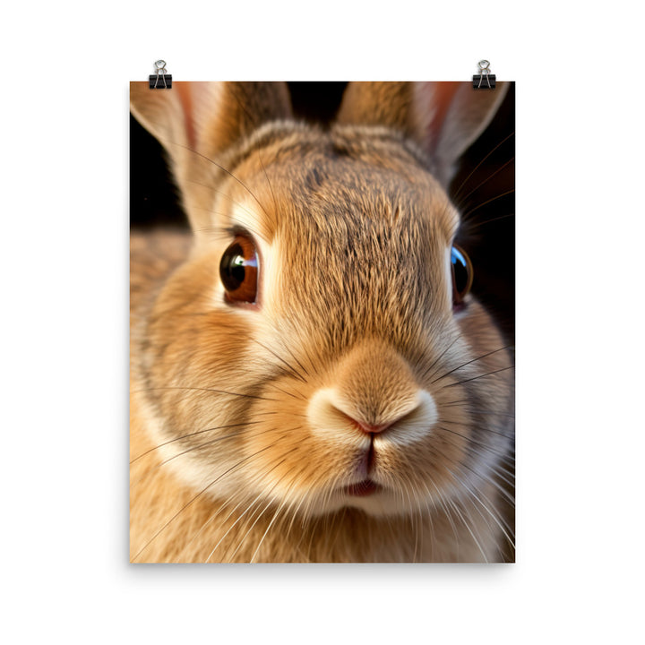 Charming Californian Bunny Photo paper poster - PosterfyAI.com