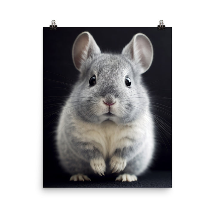 Adorable Chinchilla Bunny Photo paper poster - PosterfyAI.com