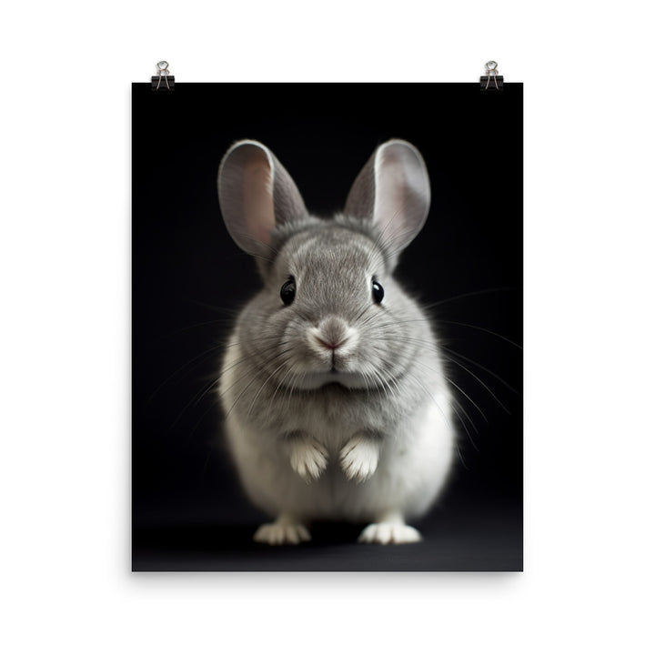Adorable Chinchilla Bunny Photo paper poster - PosterfyAI.com