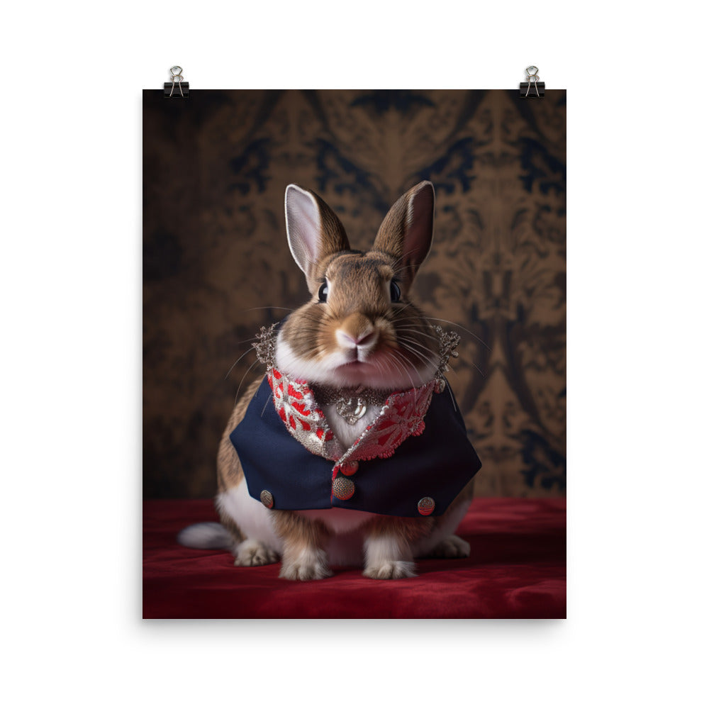 Britannia Petite Bunny with a Stylish Pose Photo paper poster - PosterfyAI.com
