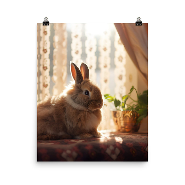 Britannia Petite Bunny in a Cozy Setting Photo paper poster - PosterfyAI.com