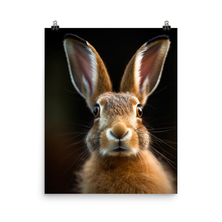 Adorable Belgian Hare Photo paper poster - PosterfyAI.com