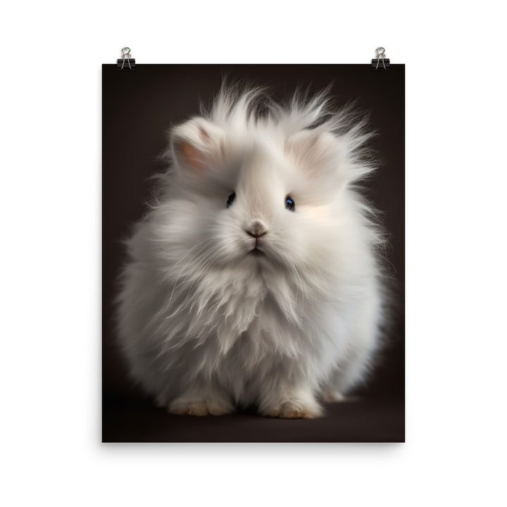 Fluffy Angora Bunny Photo paper poster - PosterfyAI.com