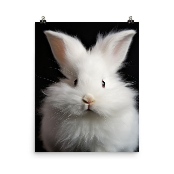 Fluffy Angora Bunny Photo paper poster - PosterfyAI.com
