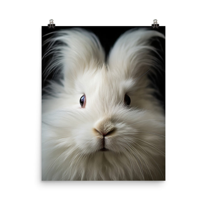 Charming Angora Bunny Photo paper poster - PosterfyAI.com