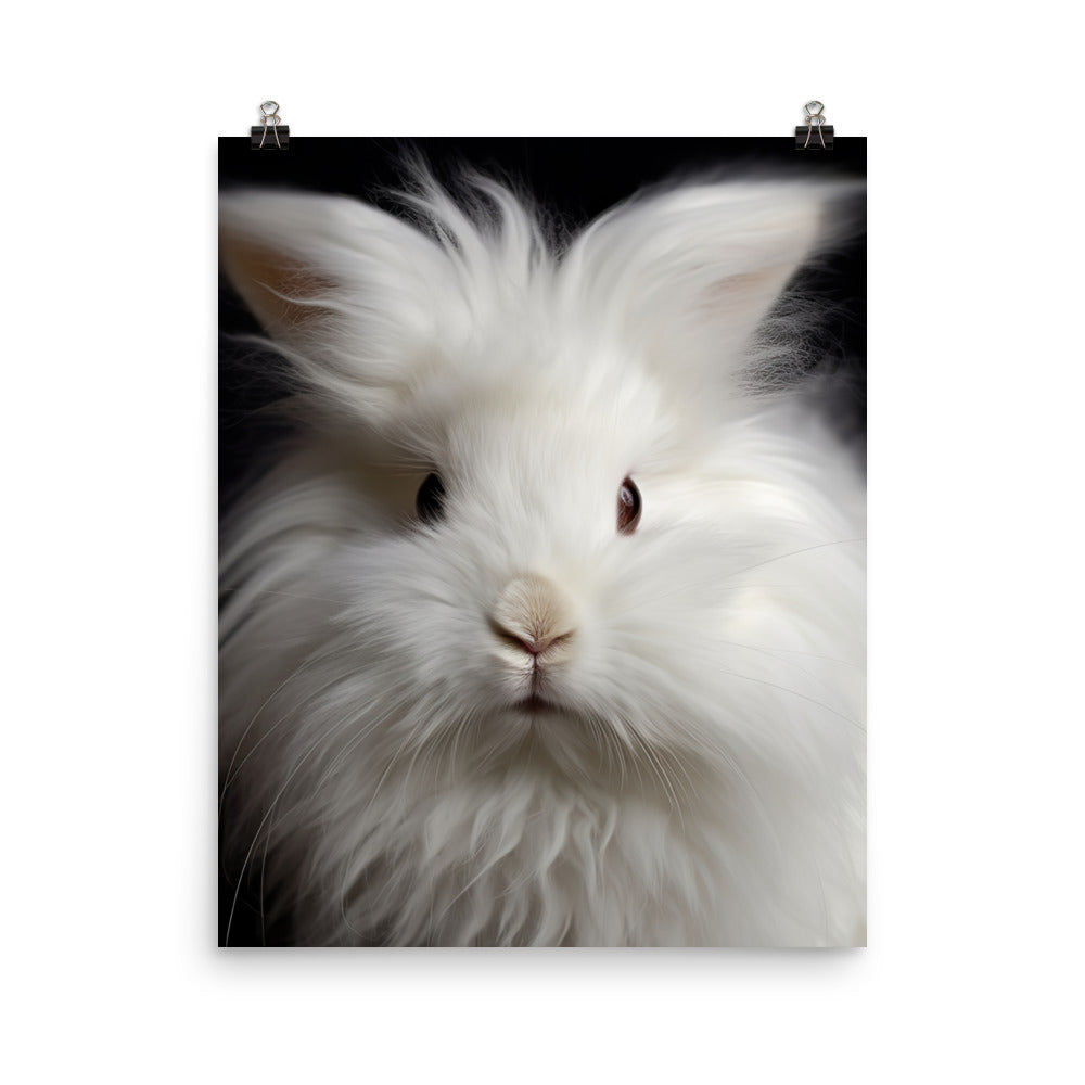 Charming Angora Bunny Photo paper poster - PosterfyAI.com
