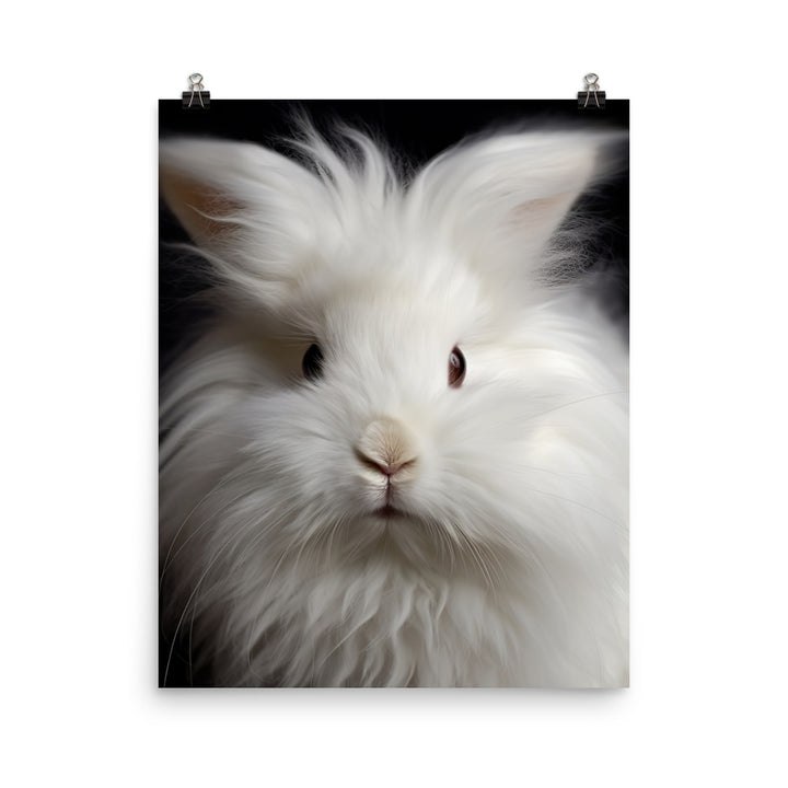 Charming Angora Bunny Photo paper poster - PosterfyAI.com